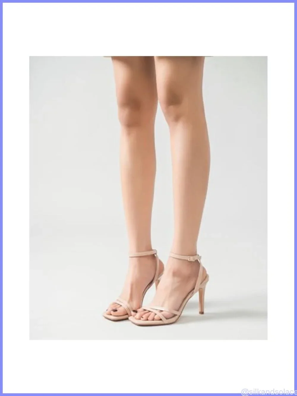 Strappy Ankle Strap High Heels 3.5 Inch Open Toe Sandals